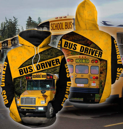 School Bus Driver Hoodie 3D MP892-Apparel-MP-Hoodie-S-Vibe Cosy™