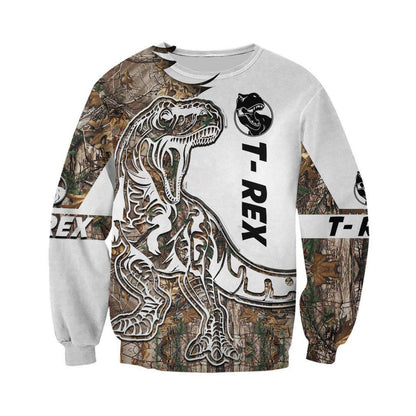 TYRANNOSAURUS REX CAMO 3D ALL OVER PRINTED SHIRTS MP901-Apparel-MP-sweatshirt-S-Vibe Cosy™