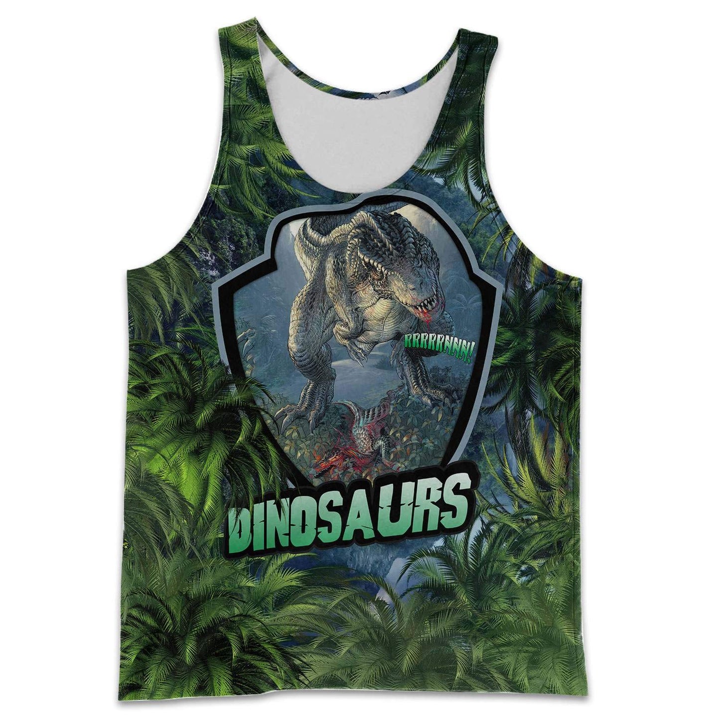 DINOSAURS 3D ALL OVER PRINTED SHIRTS MP903-Apparel-MP-Tanktop-S-Vibe Cosy™