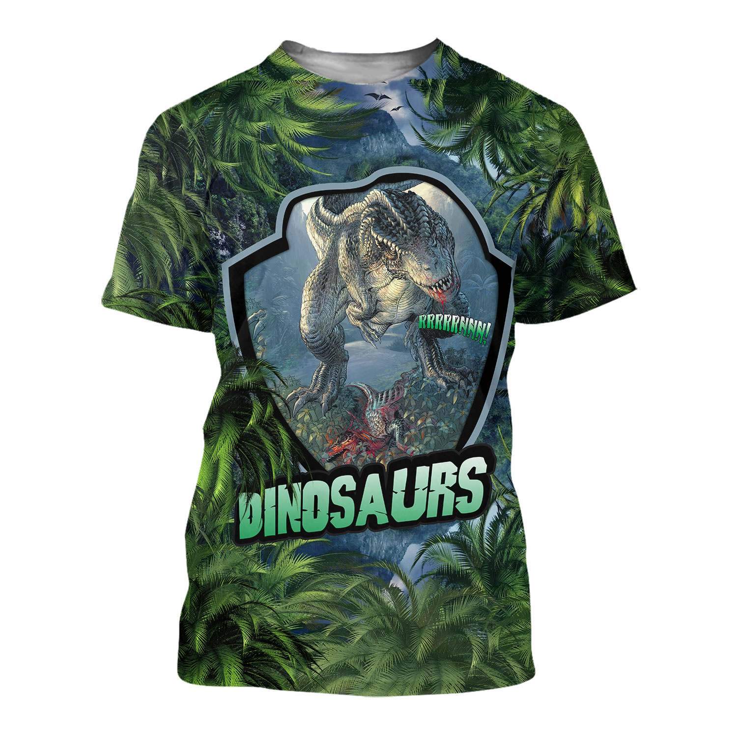 DINOSAURS 3D ALL OVER PRINTED SHIRTS MP903-Apparel-MP-Hoodie-S-Vibe Cosy™