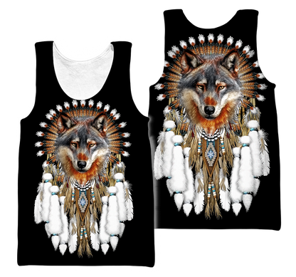 Native Wolf Dreamcatcher 3D Hoodie MP874-Apparel-MP-Hoodie-S-Vibe Cosy™