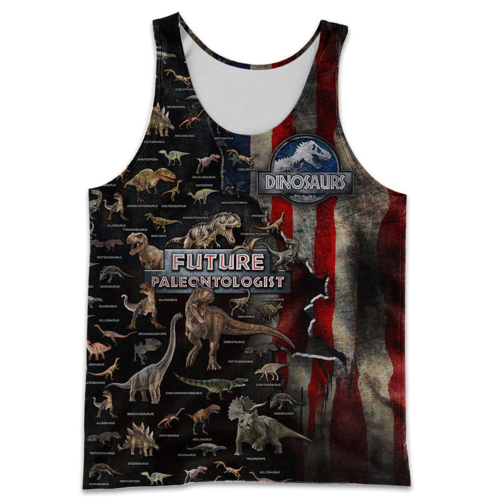 DINOSAUR COLLECTION 3D ALL OVER PRINTED SHIRTS MP908-Apparel-MP-Tanktop-S-Vibe Cosy™