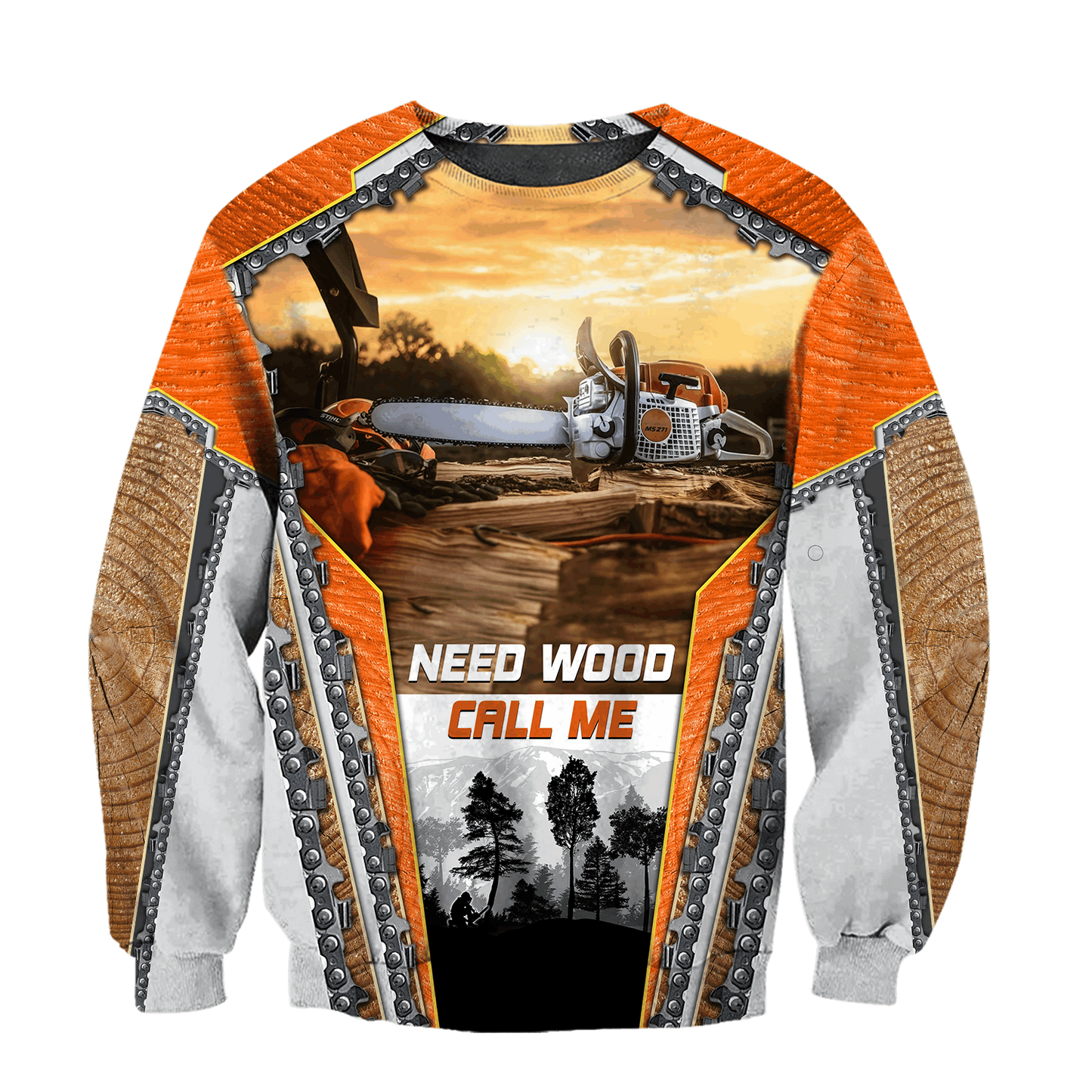 BEAUTIFUL CHAINSAW ART 3D ALL OVER PRINTED SHIRTS AZ281101-Apparel-MP-sweatshirt-S-Vibe Cosy™