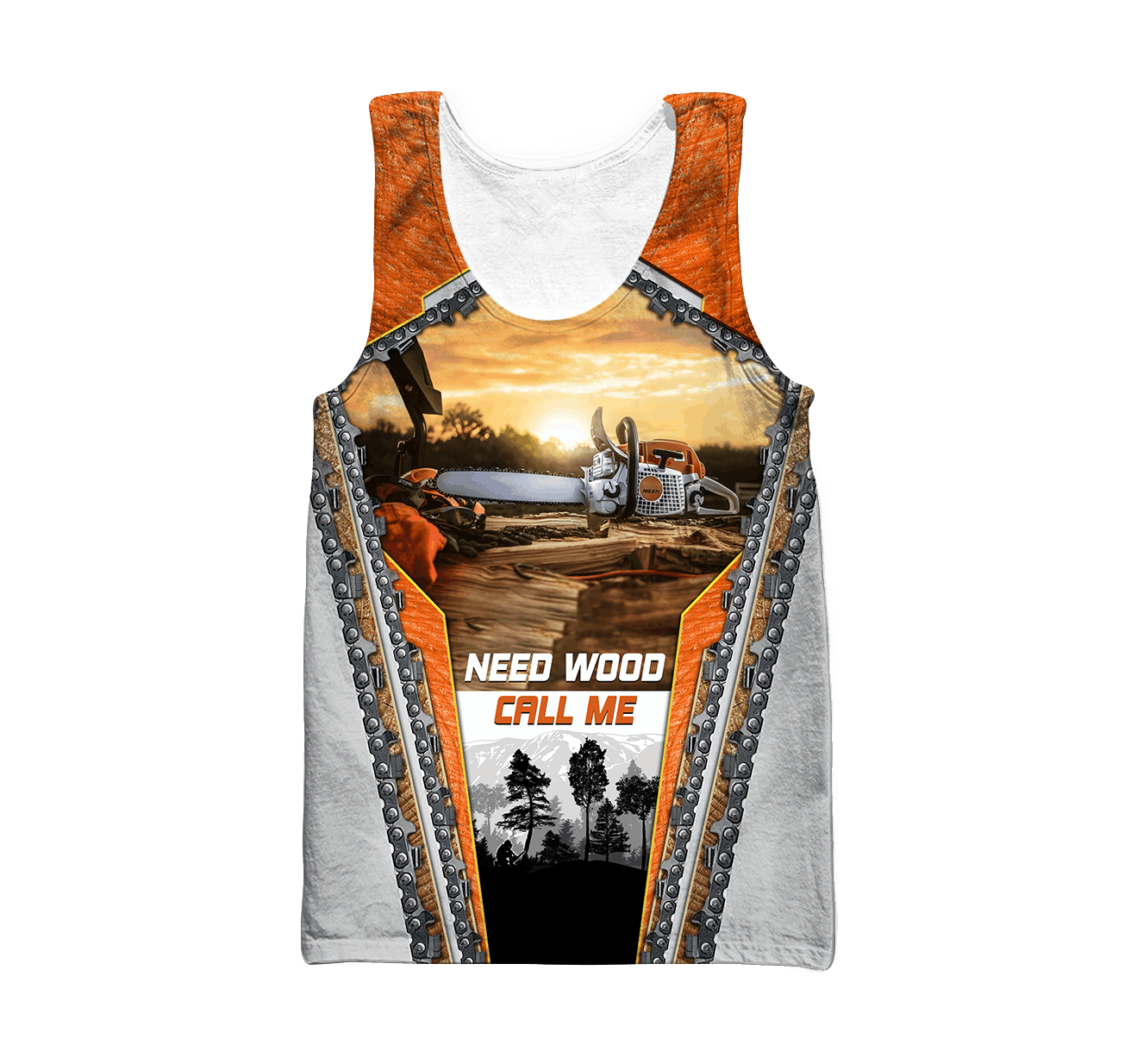 BEAUTIFUL CHAINSAW ART 3D ALL OVER PRINTED SHIRTS AZ281101-Apparel-MP-Tanktop-S-Vibe Cosy™