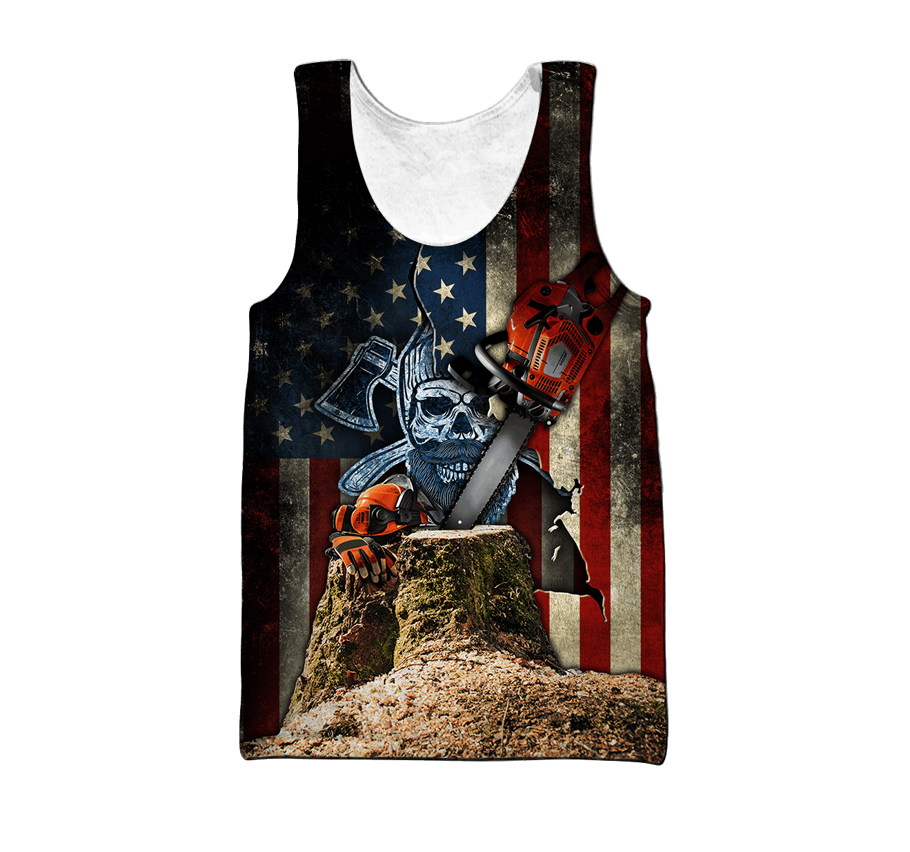 Beautiful Chainsaw Art 3D All Over Printed Shirts Pi281101-Apparel-MP-Tank Top-S-Vibe Cosy™