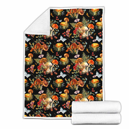 Mushroom Black Blanket-NNK-80 60-Vibe Cosy™