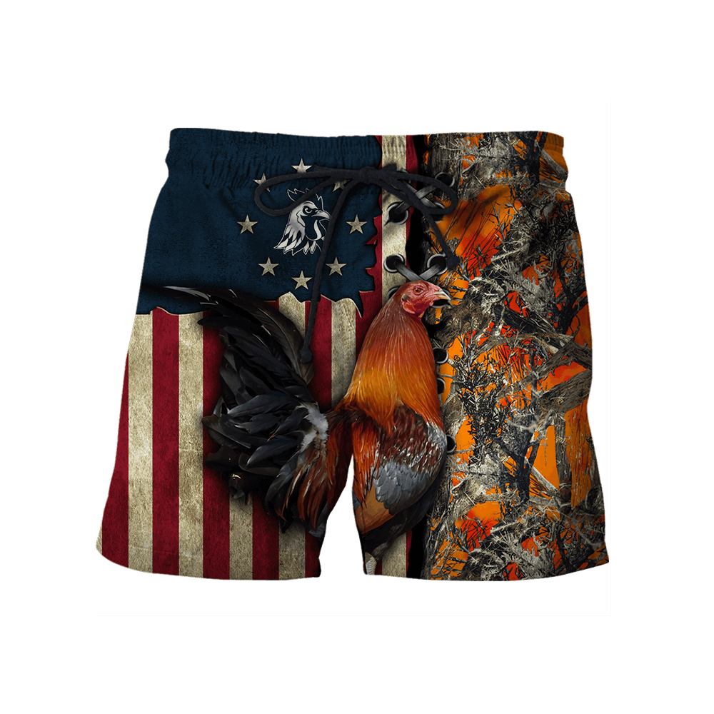 Rooster 3D All Over Printed Shirts for Men and Women AM261202-Apparel-TT-Shorts-S-Vibe Cosy™