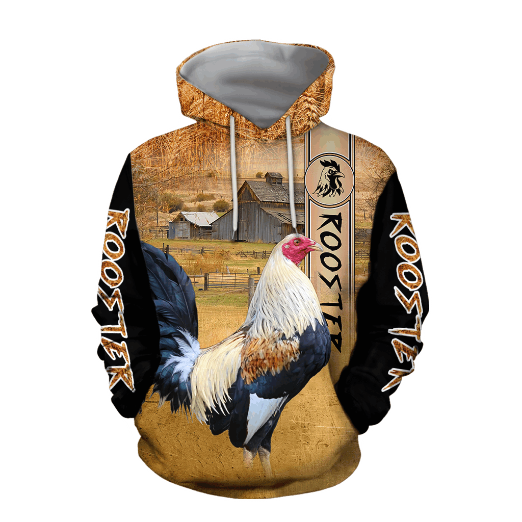 Rooster 3D All Over Printed Shirts for Men and Women AM251203-Apparel-TT-Hoodie-S-Vibe Cosy™