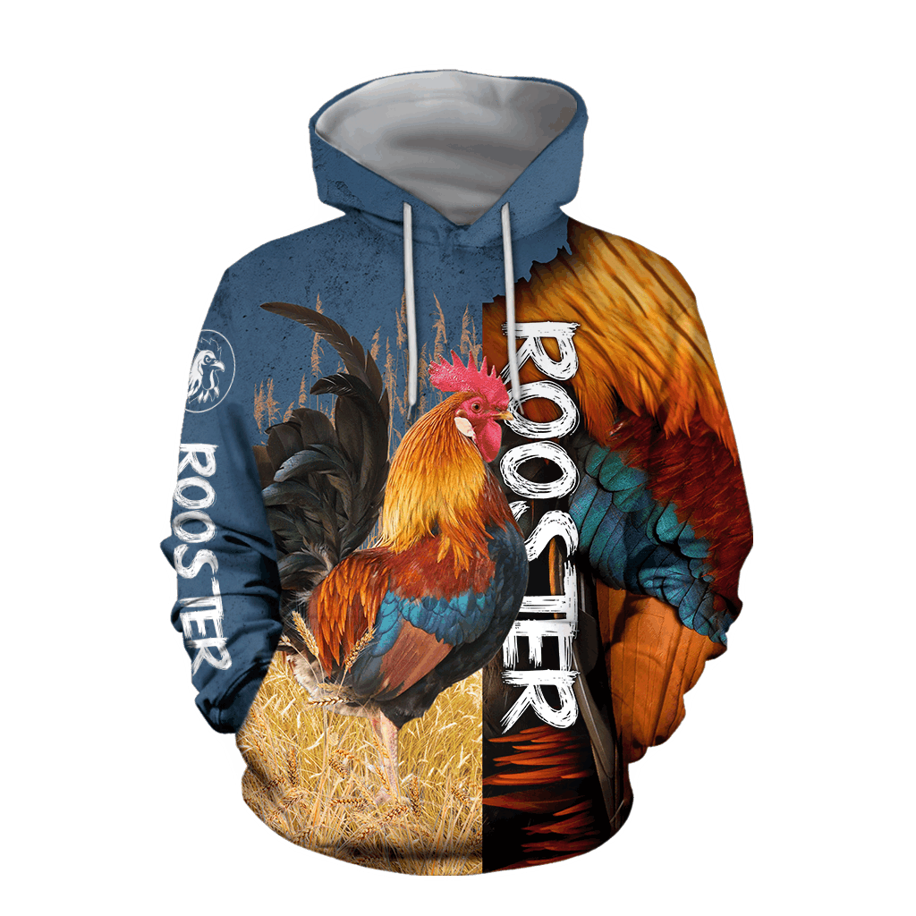 Rooster 3D All Over Printed Shirts for Men and Women AM261201-Apparel-TT-Hoodie-S-Vibe Cosy™