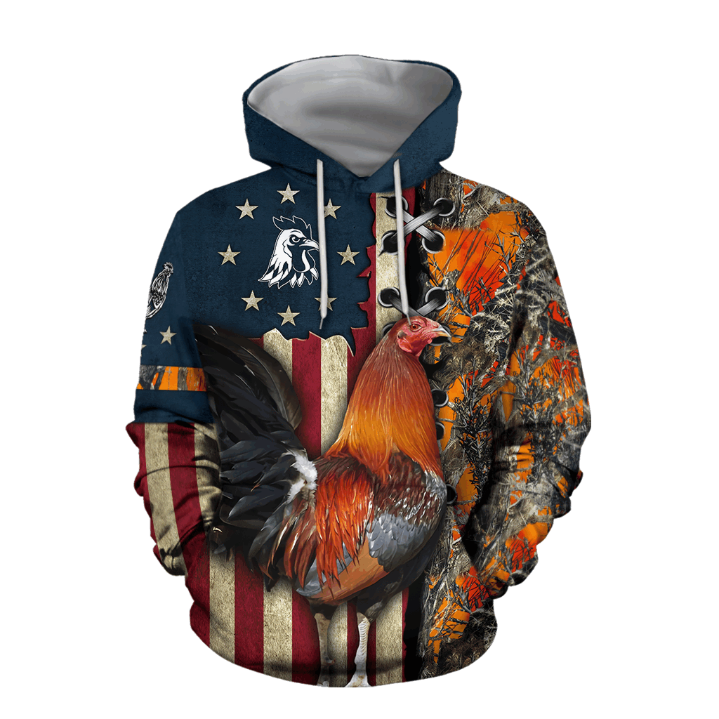 Rooster 3D All Over Printed Shirts for Men and Women AM261202-Apparel-TT-Hoodie-S-Vibe Cosy™
