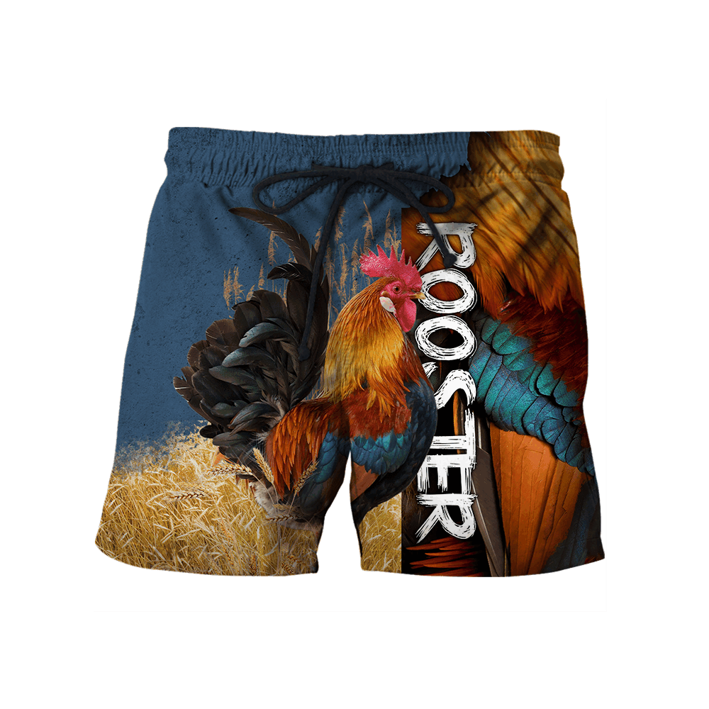 Rooster 3D All Over Printed Shirts for Men and Women AM261201-Apparel-TT-Shorts-S-Vibe Cosy™