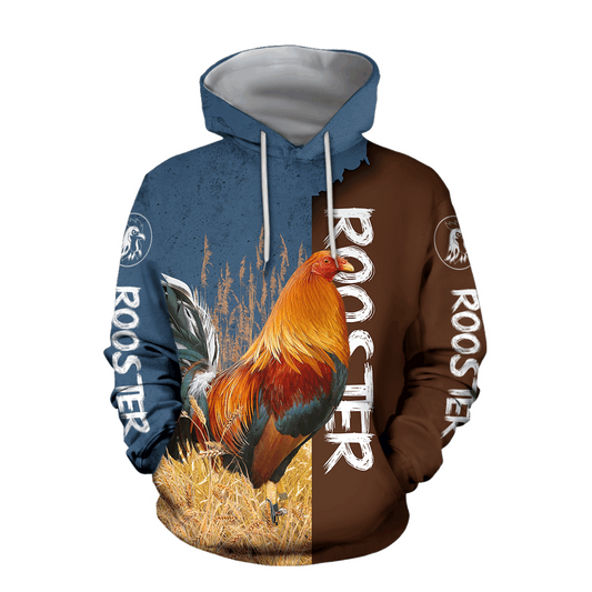 Rooster 3D All Over Printed Shirts for Men and Women AM261205-Apparel-TT-Hoodie-S-Vibe Cosy™