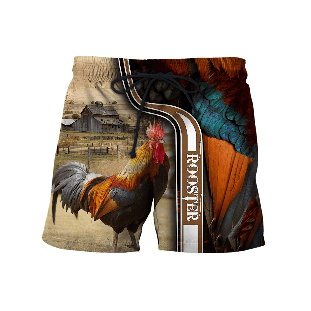 Rooster 3D All Over Printed Shirts for Men and Women AM261226-Apparel-TT-Shorts-S-Vibe Cosy™