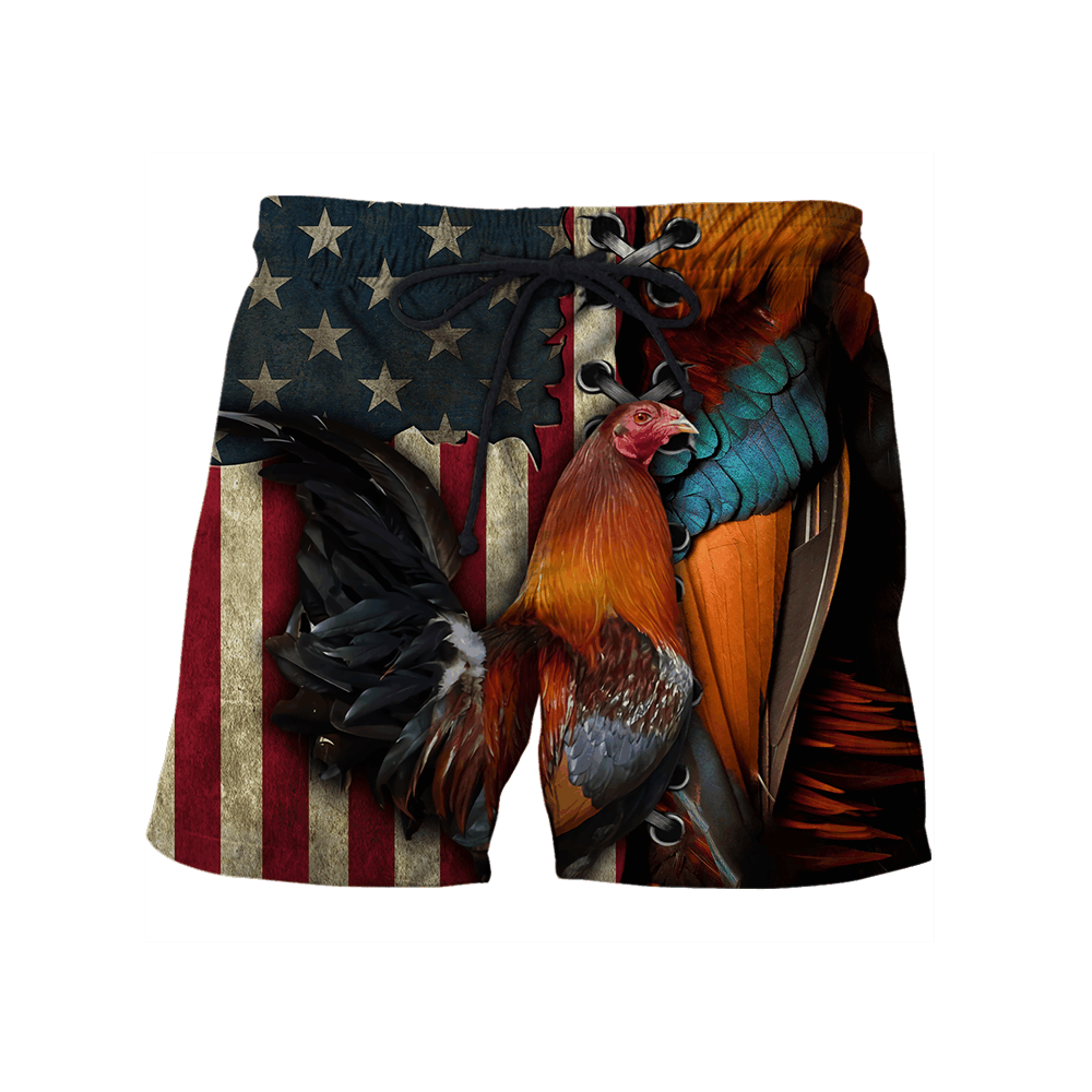 Rooster 3D All Over Printed Shirts for Men and Women AM271201-Apparel-TT-Shorts-S-Vibe Cosy™