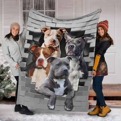 Pitbull - Premium Blanket - Pitbull Lovers SK02-Quilt-NNK-Youth-Vibe Cosy™