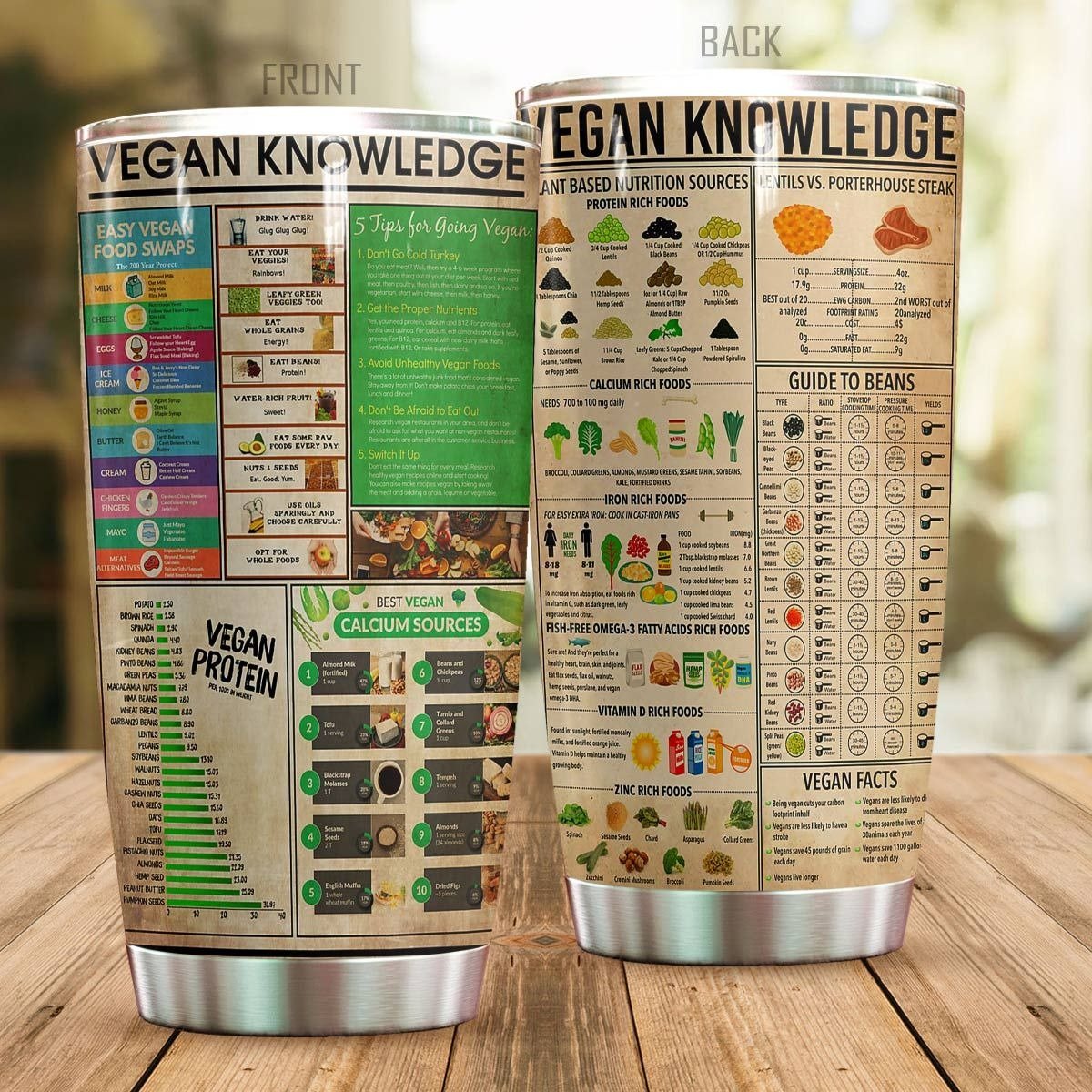 Vegan Knowledge Tumbler TA032201-TA-Vibe Cosy™