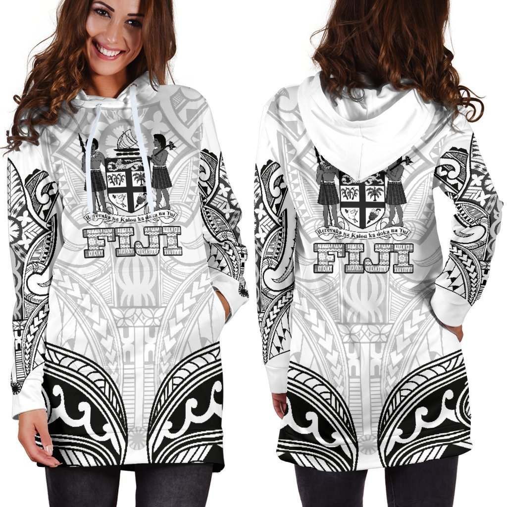 Fiji Active - Women's Hoodie Dress NNK-WOMENS OFF SHOULDER SWEATERS-NNK-Sweater-2XS-Black-Vibe Cosy™