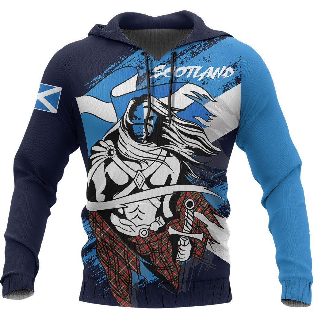 Scottish Pullover Hoodie Medieval Warrior NNK022907-ALL OVER PRINT HOODIES-PL8386-Hoodie-S-Vibe Cosy™