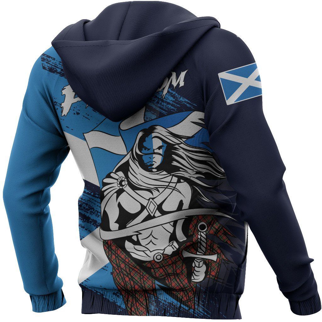 Scottish Pullover Hoodie Medieval Warrior NNK022907-ALL OVER PRINT HOODIES-PL8386-Zipped Hoodie-S-Vibe Cosy™