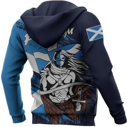 Scottish Pullover Hoodie Medieval Warrior NNK022907-ALL OVER PRINT HOODIES-PL8386-Zipped Hoodie-S-Vibe Cosy™