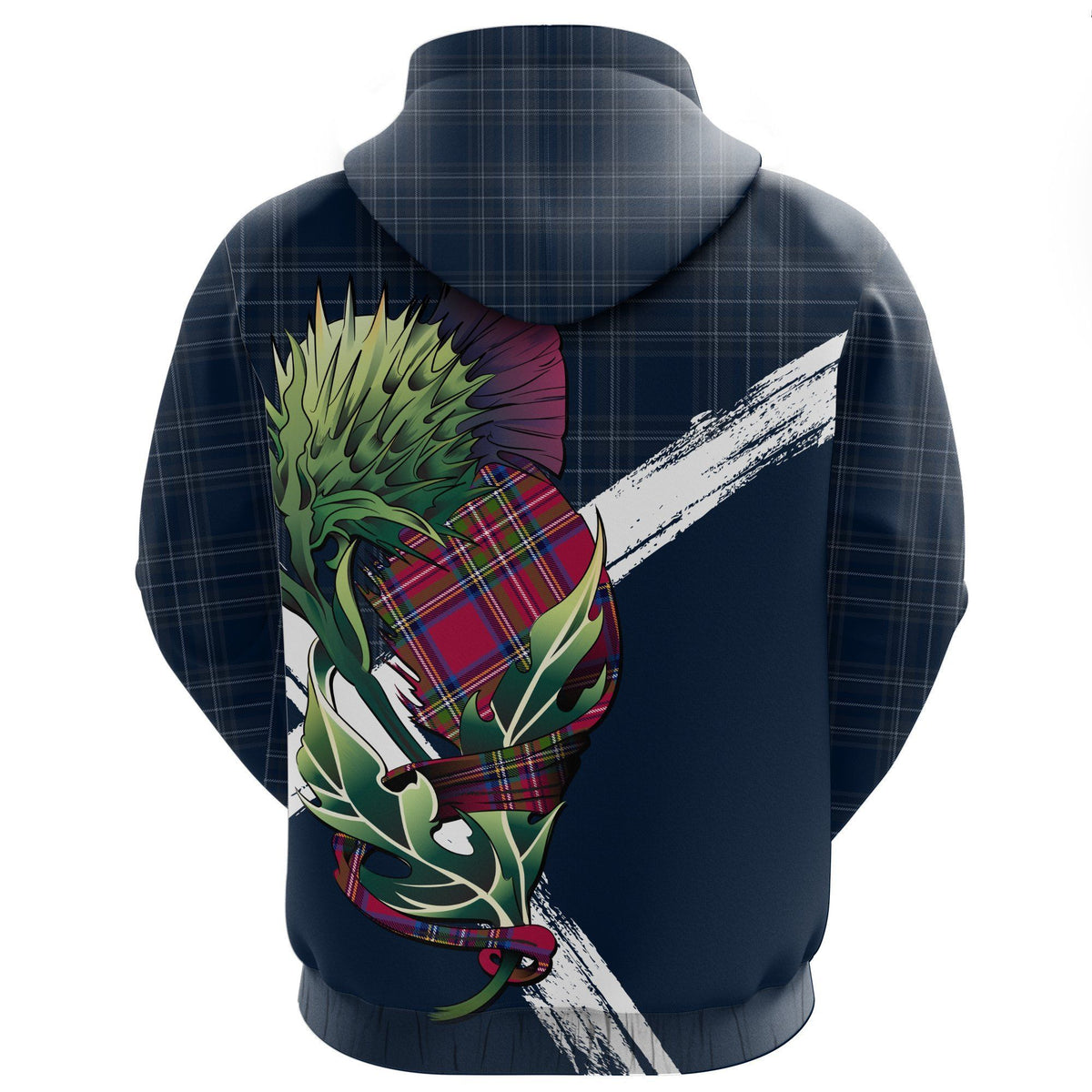 Scotland Pullover Hoodie - Thistle Flower (Dark Blue) NNK022905-ALL OVER PRINT HOODIES-NNK-Hoodie-S-Vibe Cosy™