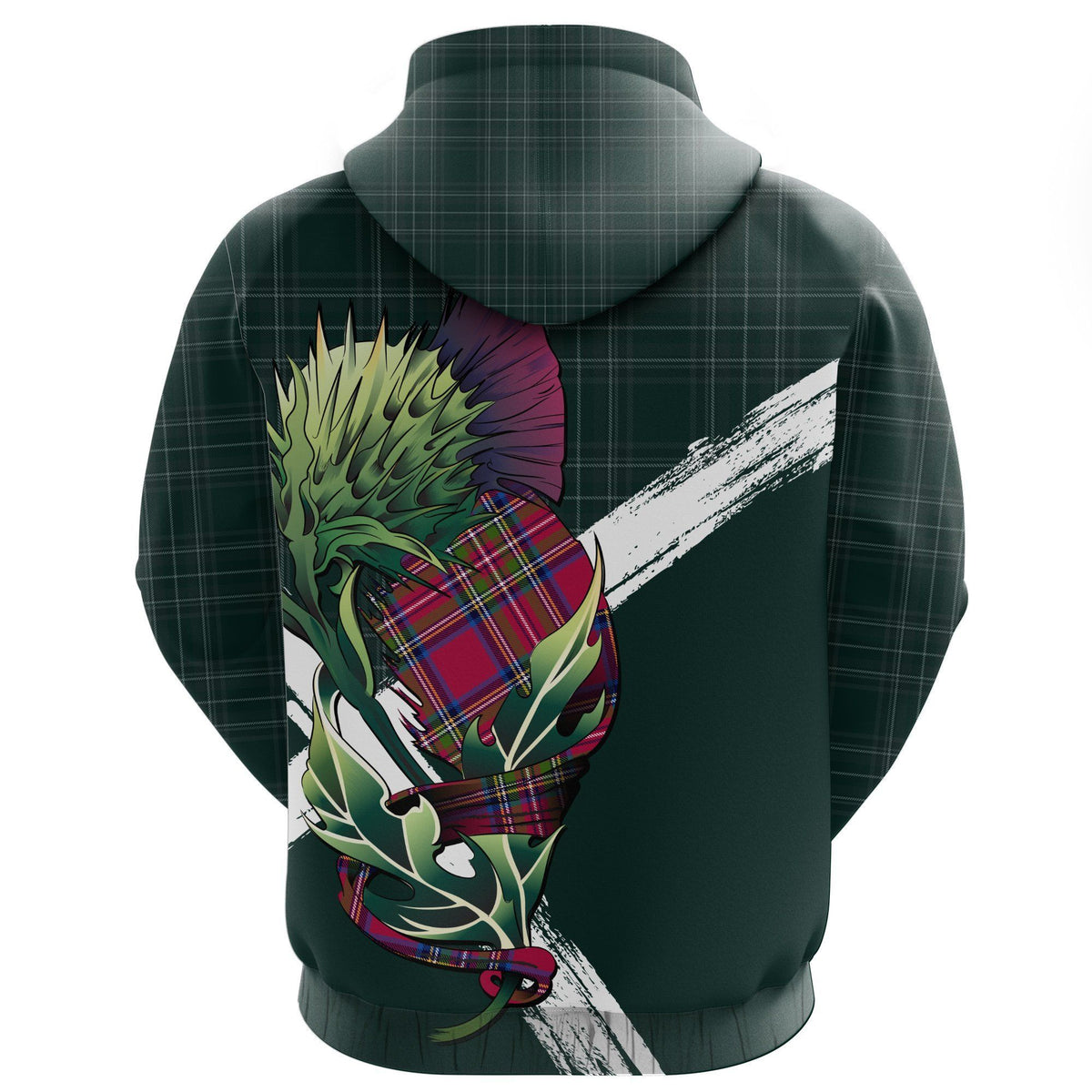 Scotland Pullover Hoodie - Thistle Flower (Green) NNK022914-ALL OVER PRINT HOODIES-NNK-Hoodie-S-Vibe Cosy™