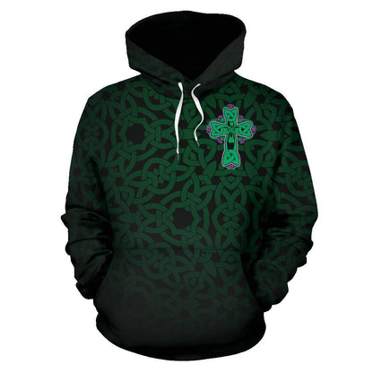 Scotland Pullover Hoodie - Celtic Cross With Flowers Thistle NNK022922-ALL OVER PRINT HOODIES (P)-NNK-Hoodie-S-Vibe Cosy™