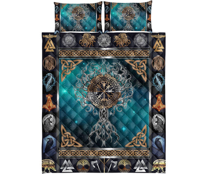 VIKING TREE OF LIFE - QUILT BEDDING SET-Amaze Style™-Twin-Vibe Cosy™