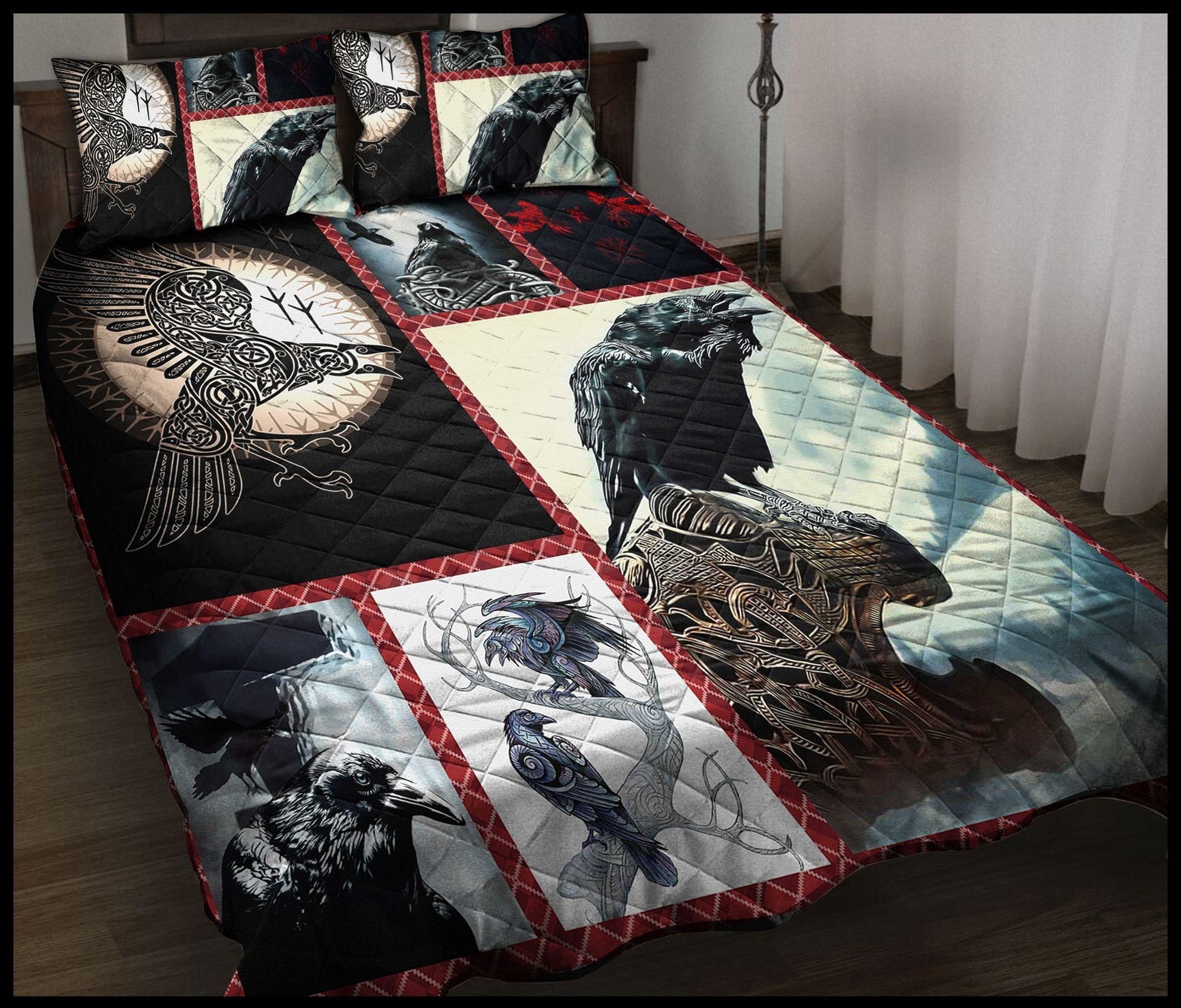 RAVEN OF ODIN - QUILT BEDDING SET-Amaze Style™-Twin-Vibe Cosy™