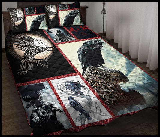 RAVEN OF ODIN - QUILT BEDDING SET-Amaze Style™-Twin-Vibe Cosy™