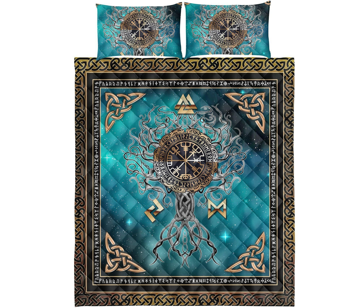 CELTIC TREE OF LIFE - QUILT BEDDING SET QBS HP14052006-Amaze Style™-Twin-Vibe Cosy™