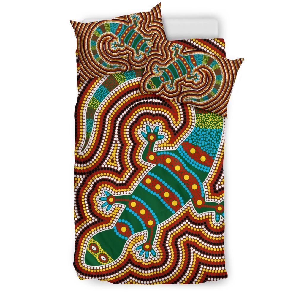 Aboriginal Bedding Set, Lizard Dot Painting Patterns-HP