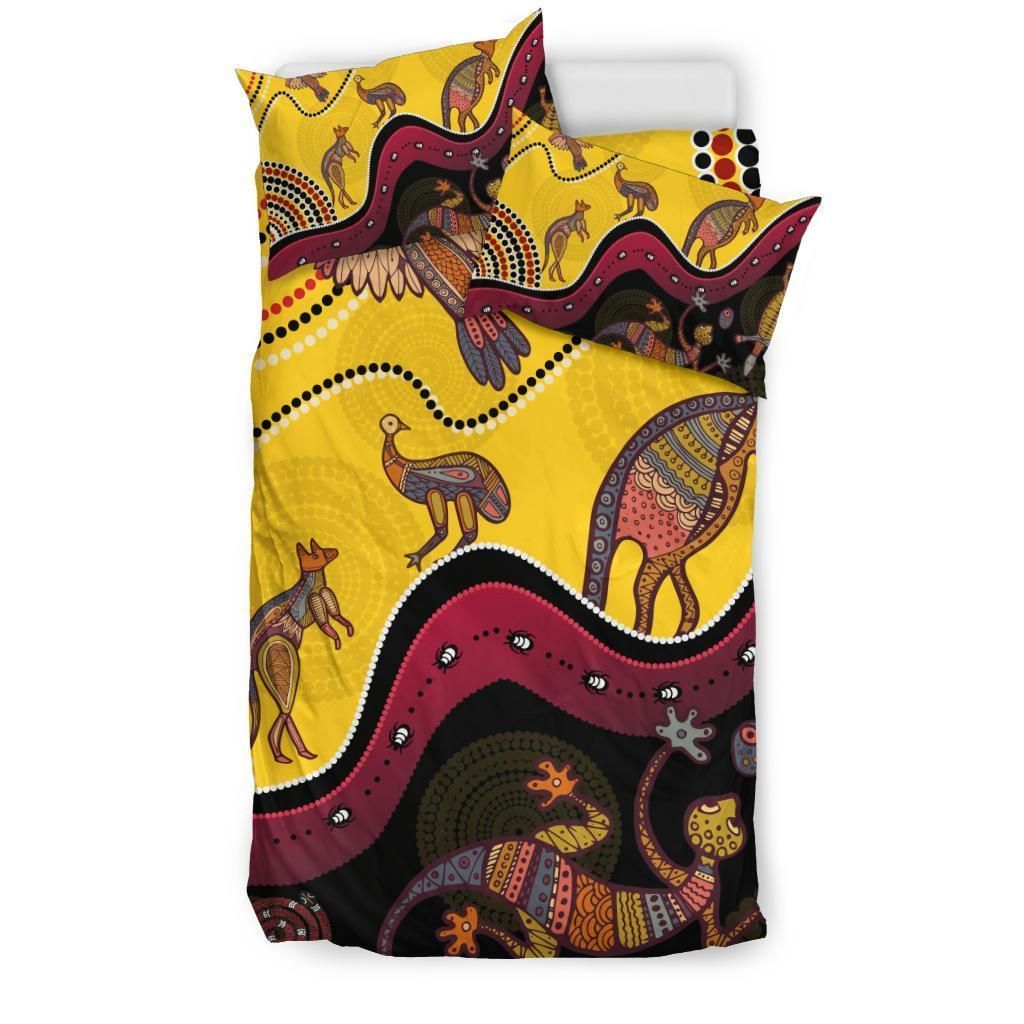 Aboriginal Bedding Set - Indigenous Animals Life Art-HP