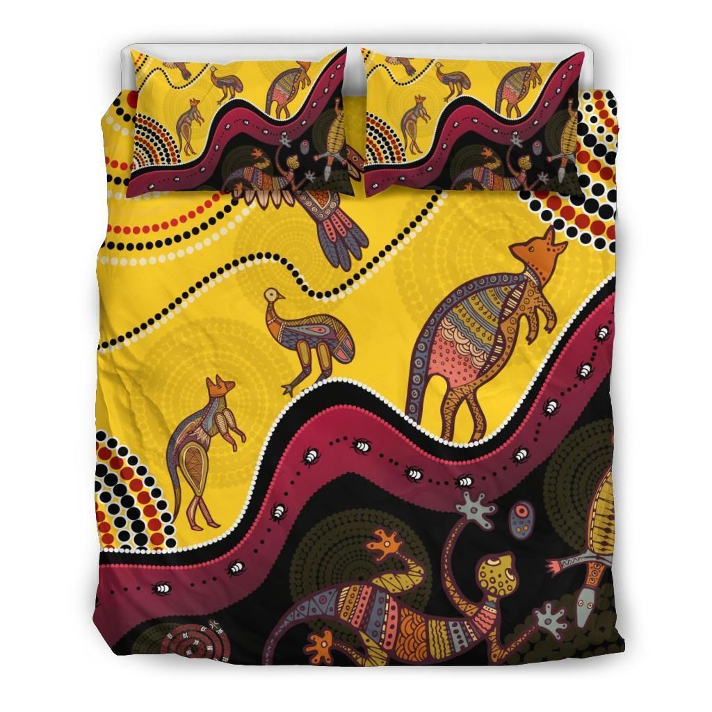 Aboriginal Bedding Set - Indigenous Animals Life Art-HP