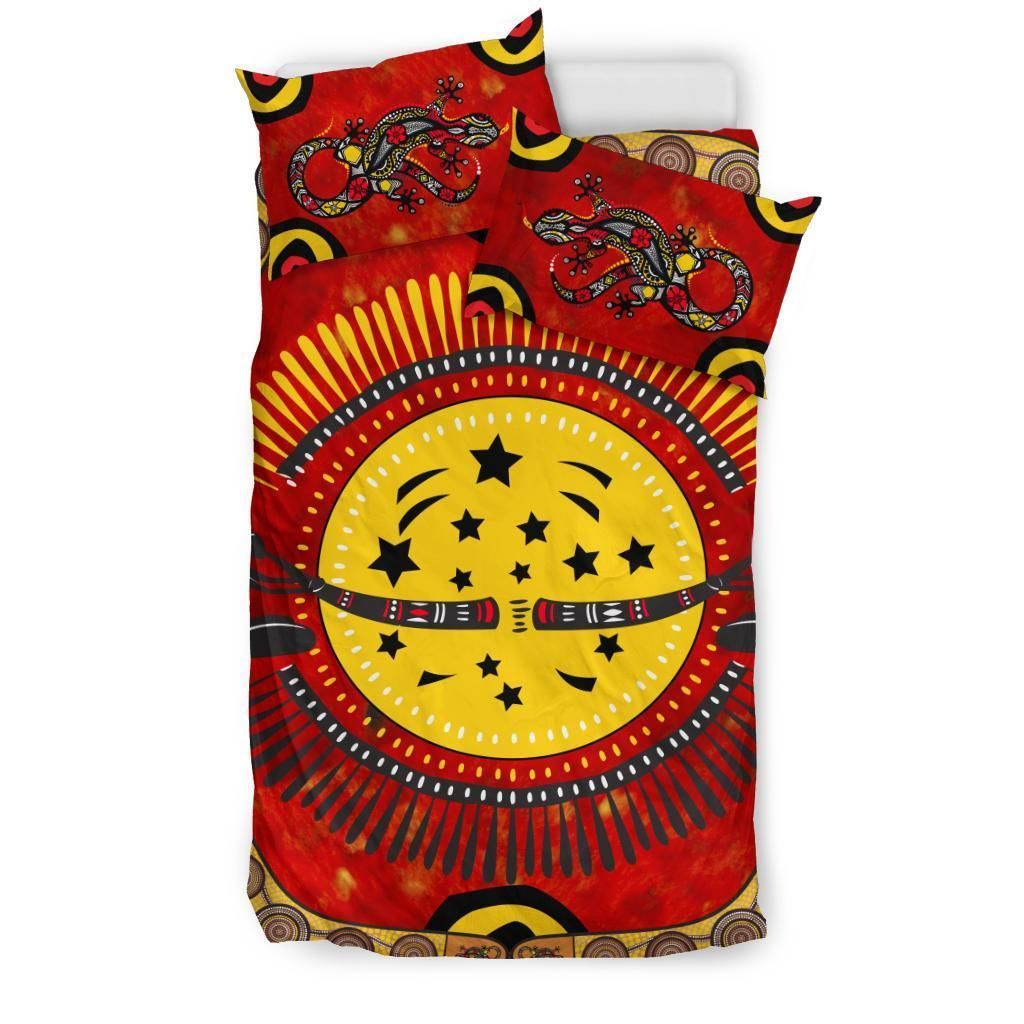 Bedding Set Aboriginal, Boomerang And Lizard Pattern-HP