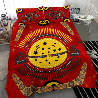 Bedding Set Aboriginal, Boomerang And Lizard Pattern-HP