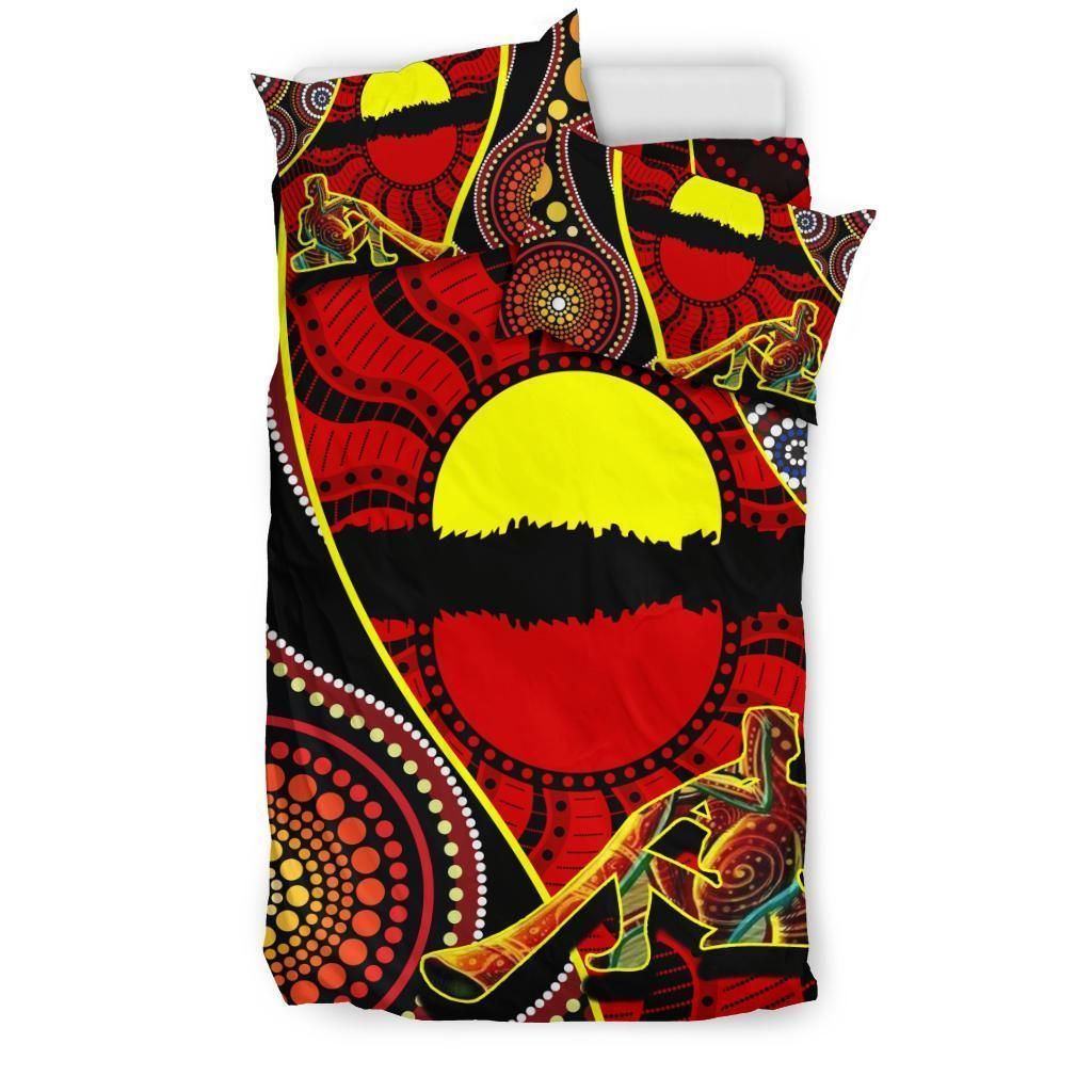 Bedding Set - Australia Aboriginal Dots With Didgeridoo-HP
