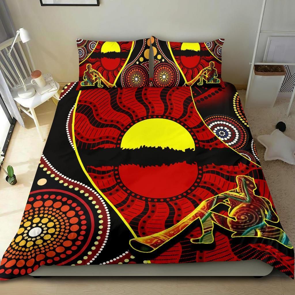 Bedding Set - Australia Aboriginal Dots With Didgeridoo-HP