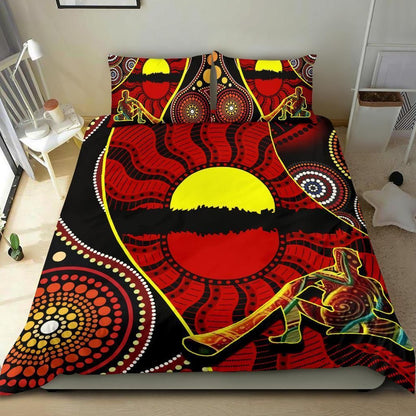 Bedding Set - Australia Aboriginal Dots With Didgeridoo-HP