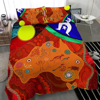 Bedding Set - Australia Map Aboriginal Patterns-HP