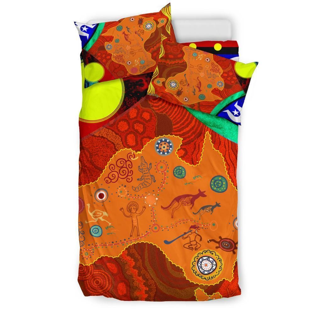 Bedding Set - Australia Map Aboriginal Patterns-HP