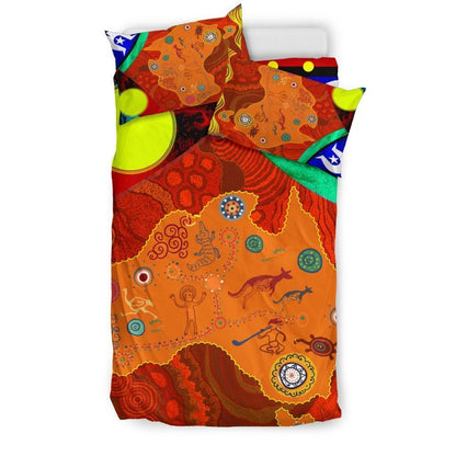 Bedding Set - Australia Map Aboriginal Patterns-HP