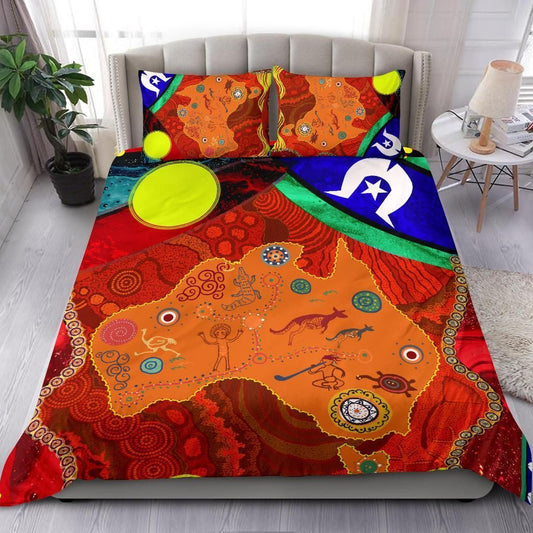 Bedding Set - Australia Map Aboriginal Patterns-HP