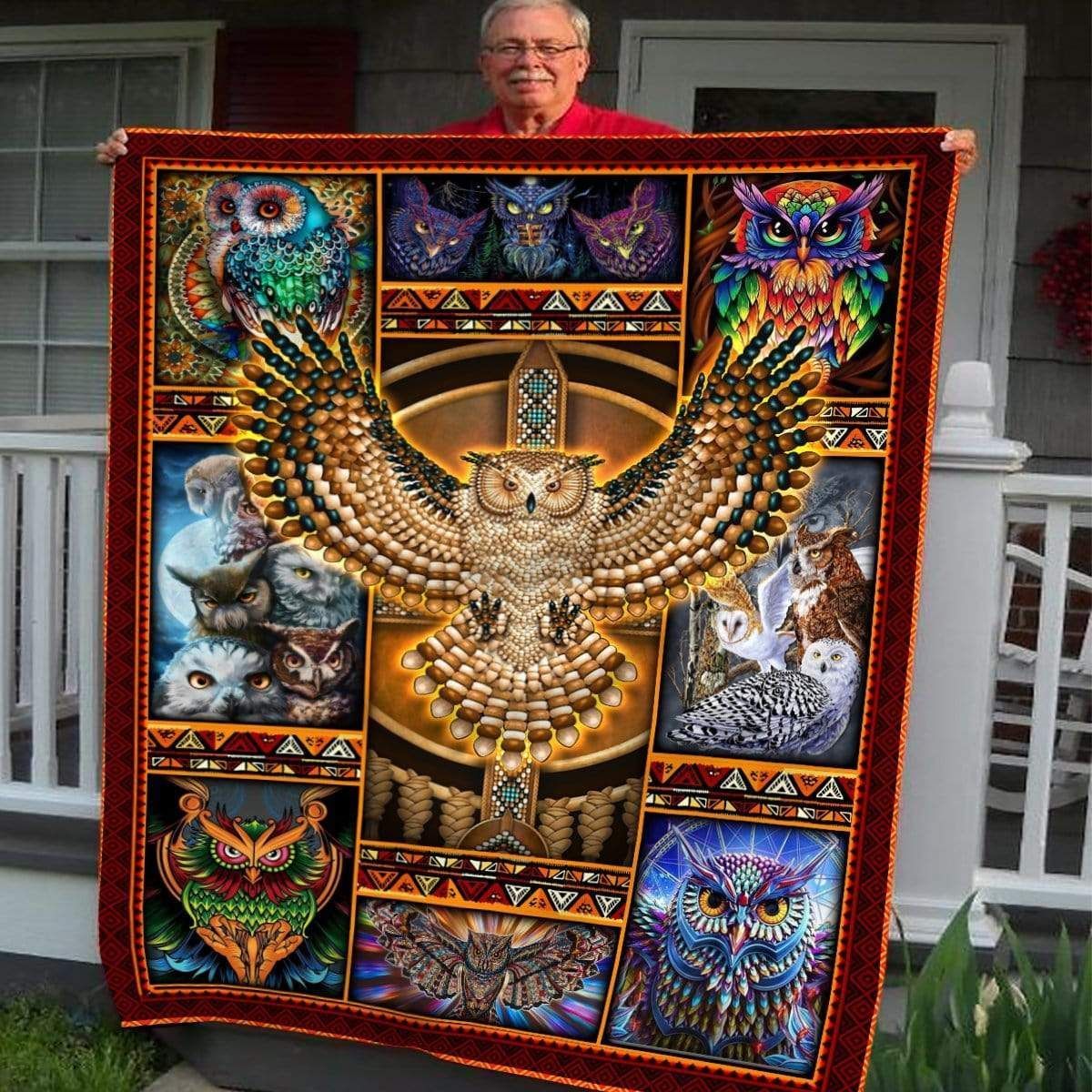 Native American 3D All Over Printed Blanket