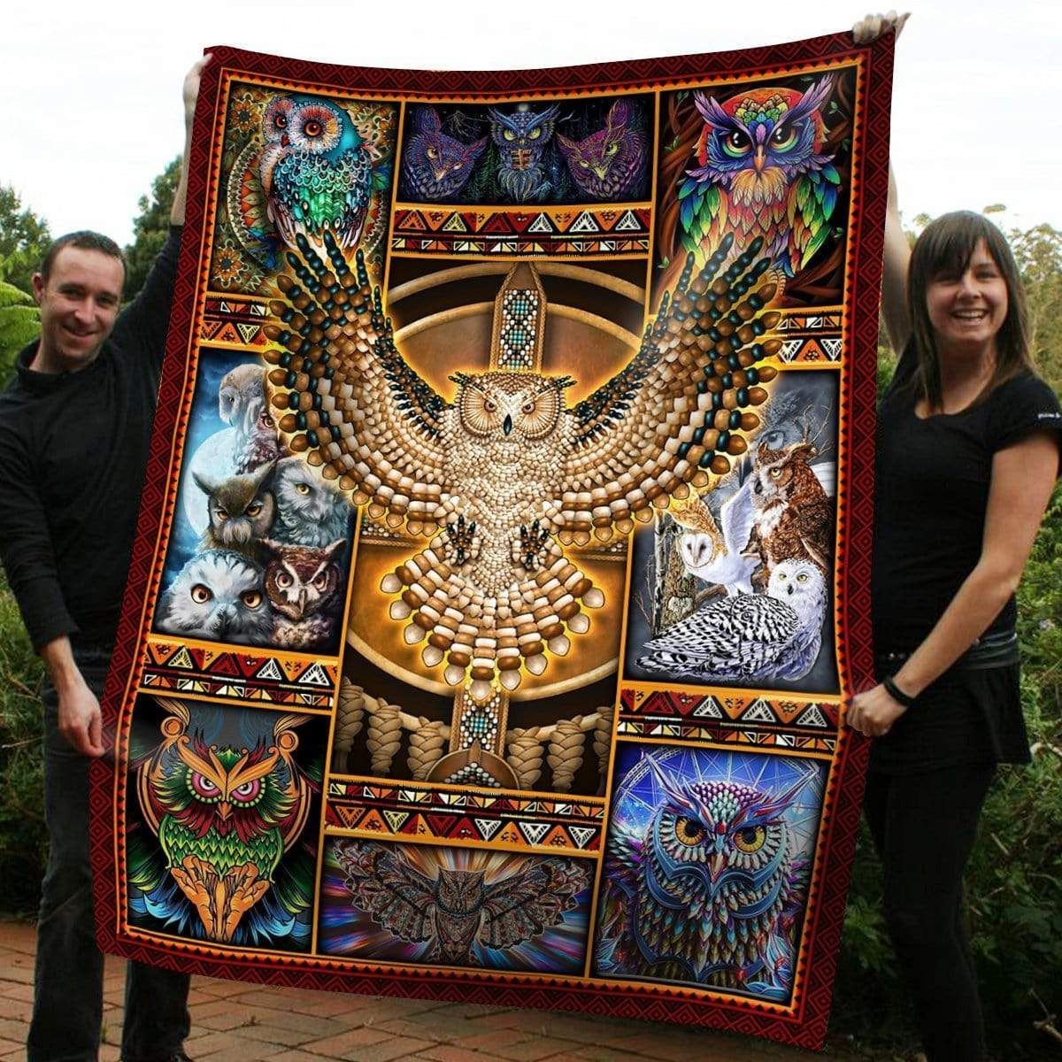 Native American 3D All Over Printed Blanket
