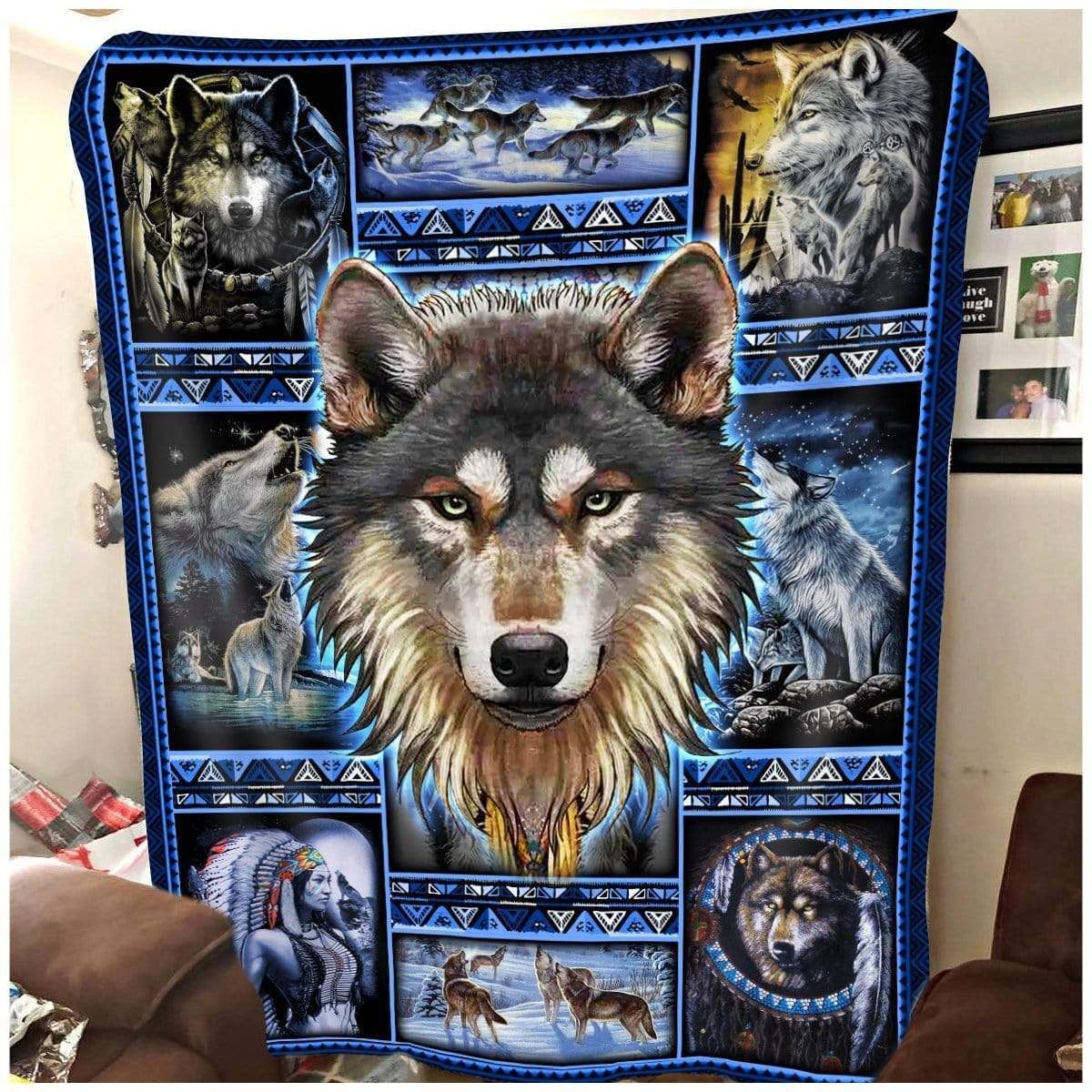 Native American 3D All Over Printed Blanket