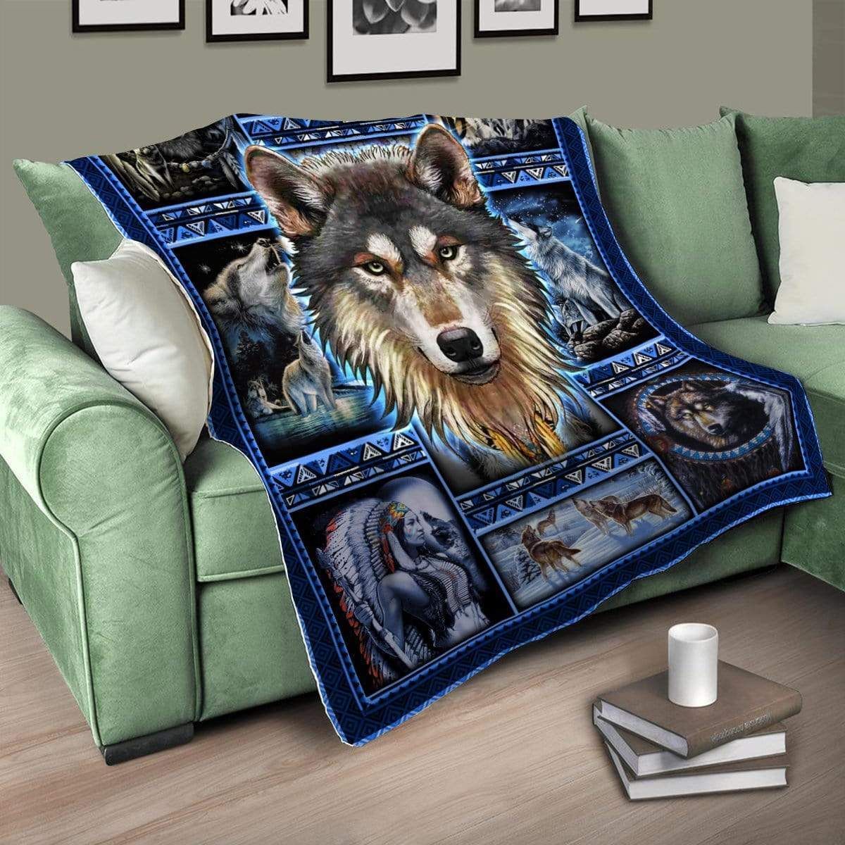 Native American 3D All Over Printed Blanket