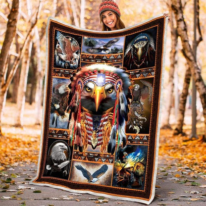 Native American 3D All Over Printed Blanket