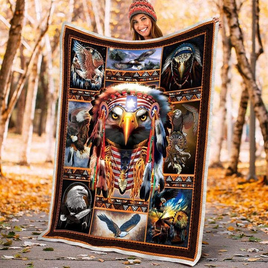Native American 3D All Over Printed Blanket