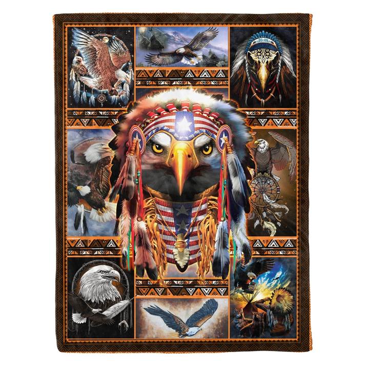 Native American 3D All Over Printed Blanket